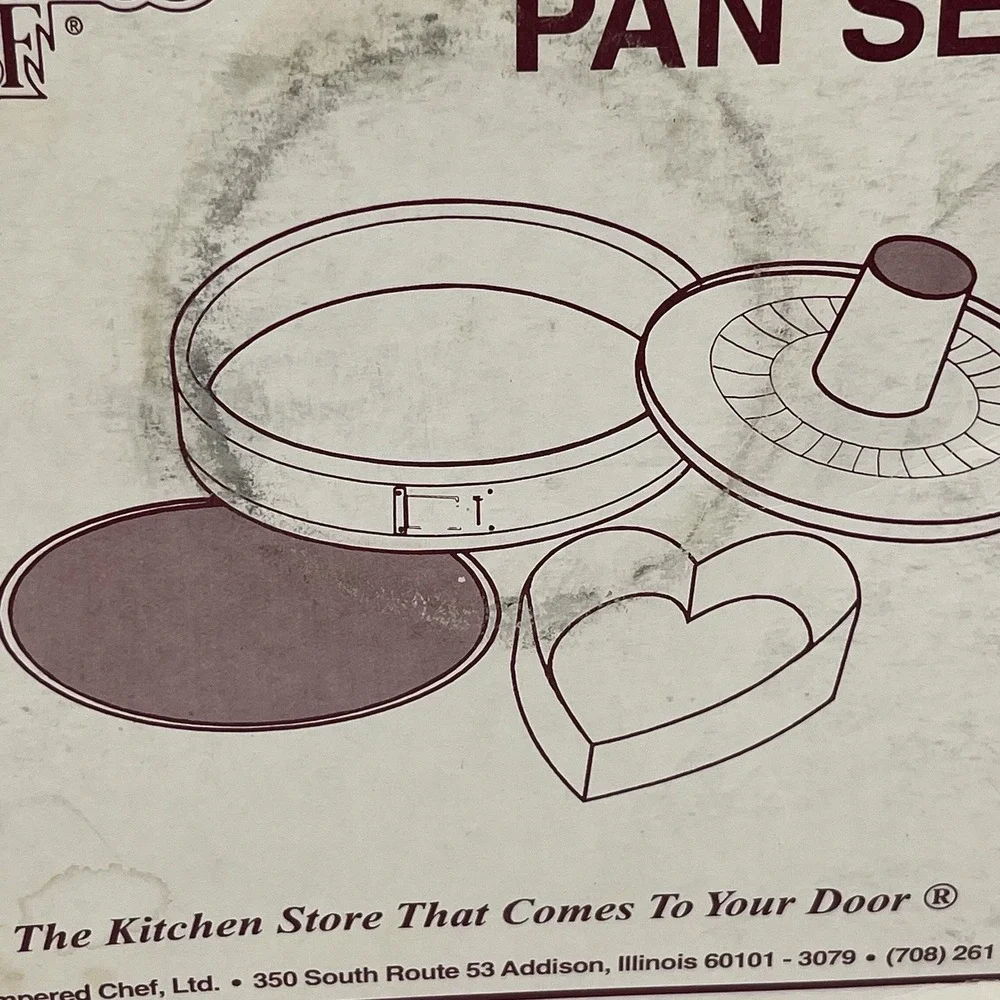 Pampered Chef Spring Form Cake‎ Pampered 1540 Round Heart Vintage 1994 Baking